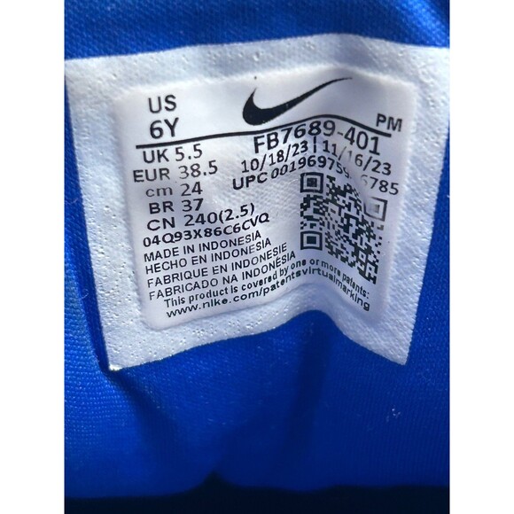 Nike Revolution 7 Youth Running Sneakers Blue Lace Up FB7689-401 Size 6Y - Picture 5 of 6